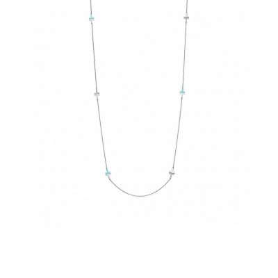 TIFFANY T DIAMOND AND TURQUOISE STATION NECKLACE 66911993